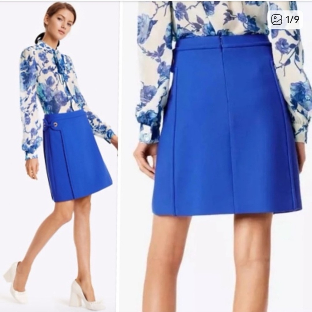 Tory Burch Jane Blue Dhalia Skirt (2)
